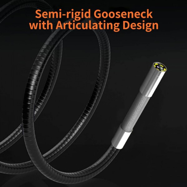 10FT Articulating Borescope, DXZtoz 4.3'' Industrial Endoscope with Light, 8.5mm Slim Probe 